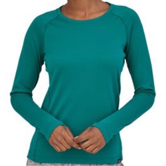 Pristine Patagonia Capilene Base Layer Women’s L Borealis Green - Picture 1 of 9